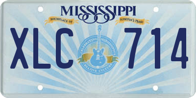 MS license plate XLC714