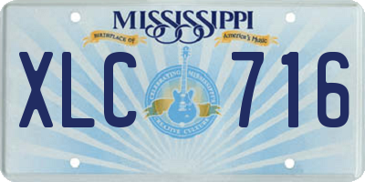 MS license plate XLC716