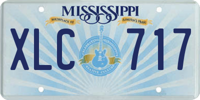 MS license plate XLC717