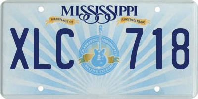 MS license plate XLC718