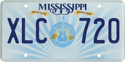 MS license plate XLC720