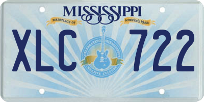 MS license plate XLC722