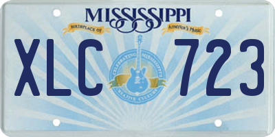 MS license plate XLC723