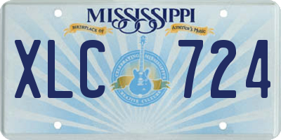 MS license plate XLC724