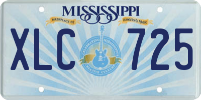 MS license plate XLC725