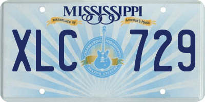 MS license plate XLC729
