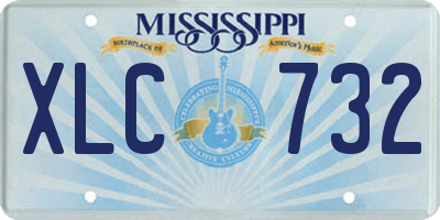MS license plate XLC732