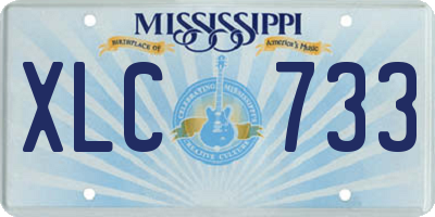 MS license plate XLC733