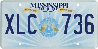 MS license plate XLC736