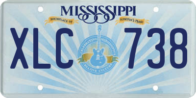 MS license plate XLC738