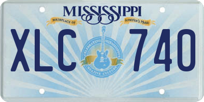 MS license plate XLC740
