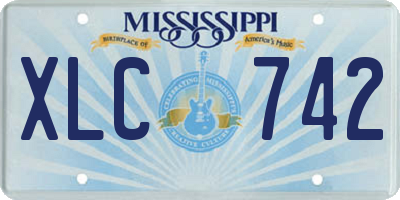 MS license plate XLC742