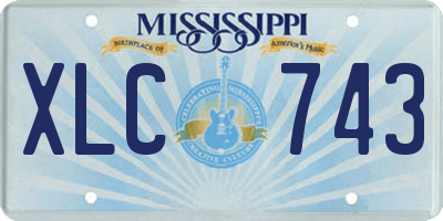 MS license plate XLC743