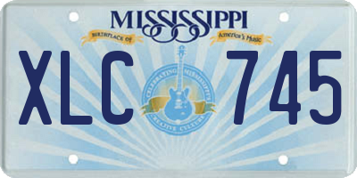 MS license plate XLC745