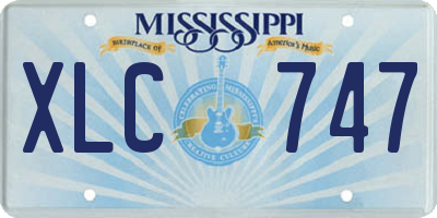 MS license plate XLC747