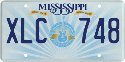 MS license plate XLC748