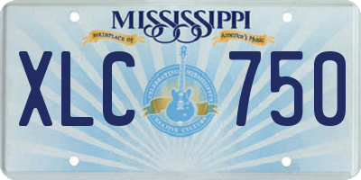 MS license plate XLC750