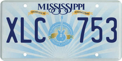 MS license plate XLC753