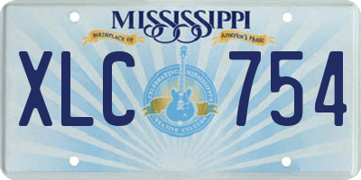 MS license plate XLC754