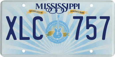 MS license plate XLC757
