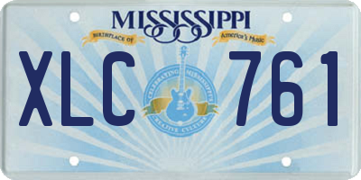 MS license plate XLC761