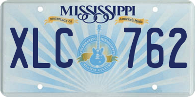 MS license plate XLC762
