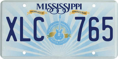 MS license plate XLC765
