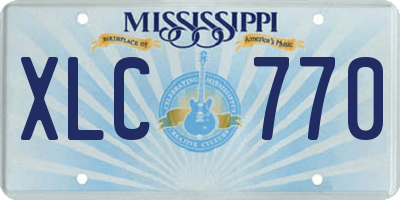 MS license plate XLC770