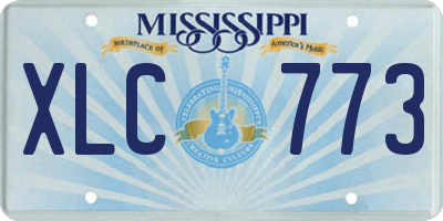 MS license plate XLC773