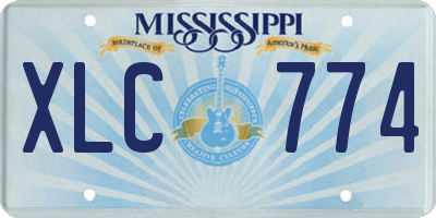 MS license plate XLC774
