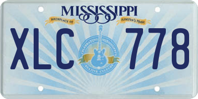 MS license plate XLC778