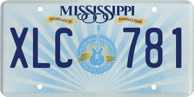 MS license plate XLC781