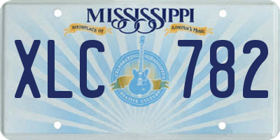 MS license plate XLC782