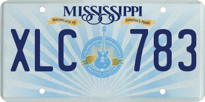 MS license plate XLC783