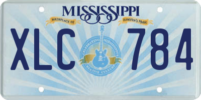 MS license plate XLC784