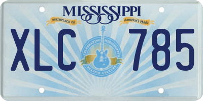 MS license plate XLC785