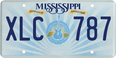 MS license plate XLC787