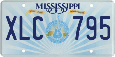 MS license plate XLC795