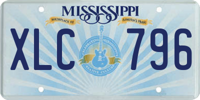 MS license plate XLC796