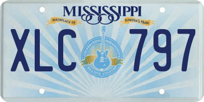 MS license plate XLC797