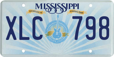 MS license plate XLC798