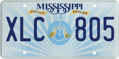 MS license plate XLC805