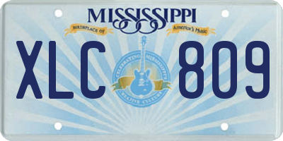MS license plate XLC809