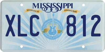MS license plate XLC812