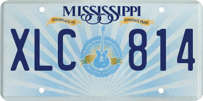 MS license plate XLC814