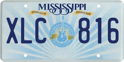 MS license plate XLC816