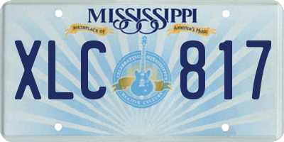 MS license plate XLC817