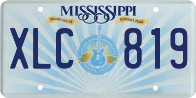 MS license plate XLC819