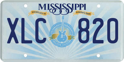 MS license plate XLC820