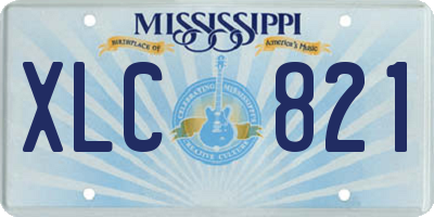 MS license plate XLC821